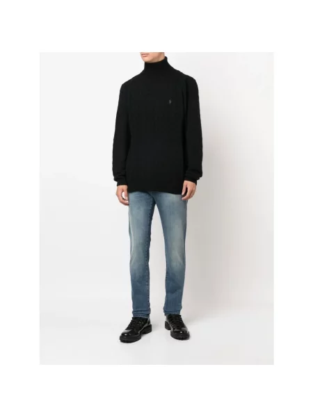 Sweter Polo Ralph Lauren z kaszmiru z wysokim kołnierzem czarny