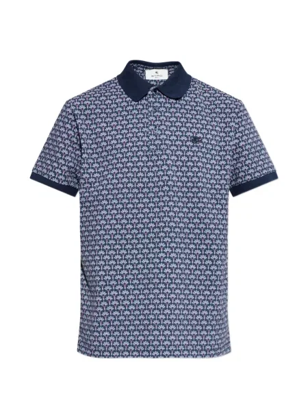 Polo Etro cu model floral cu imagine albastru