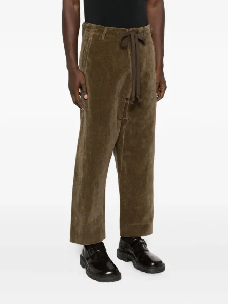 Pantaloni Uma Wang de catifea cord maro