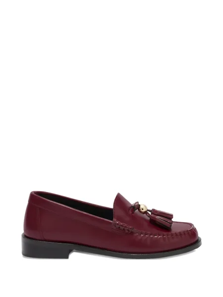 Pantofi loafer Furla din piele roșu