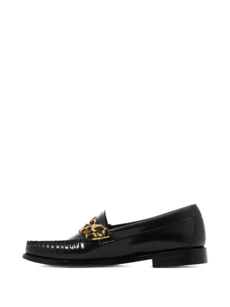 Pantofi loafer G.h. Bass & Co cu imagine cu model leopard cu bretele negru