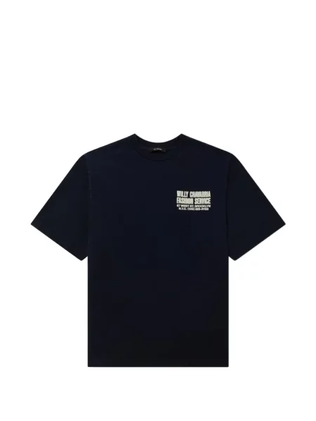 Tricou grafic Willy Chavarria cu imagine albastru