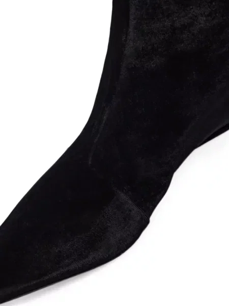 Botine Loulou De Saison de catifea negru