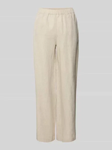 Spodnie lniane o kroju relaxed fit z wpuszczanymi model ‘Emmi’ Mos Mosh