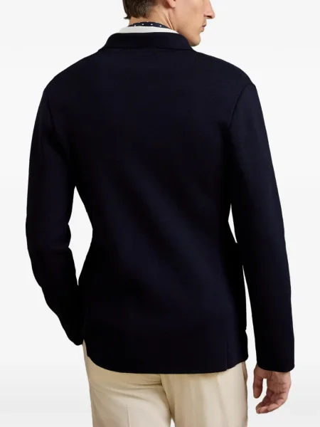 Μάλλινος μπλέιζερ Ralph Lauren Purple Label μπλε