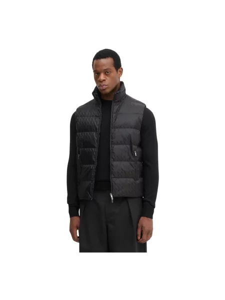 Kamizelka puchowa Armani Exchange z logo czarna