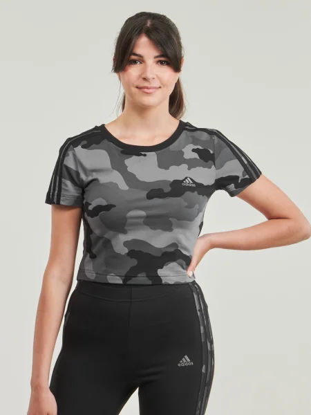 Csíkos ingruha Adidas nyomtatás fekete