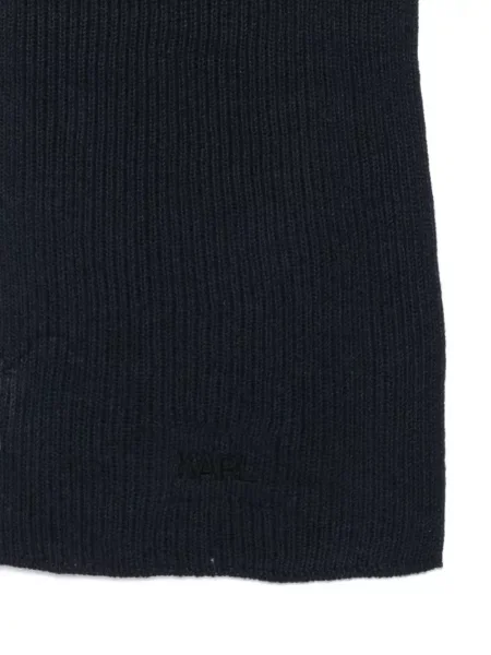 Fular Karl Lagerfeld cu broderie albastru
