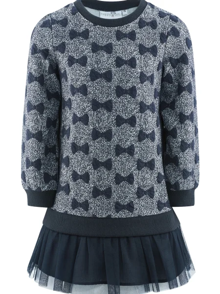 Happy girls Rochie albastru marin alb