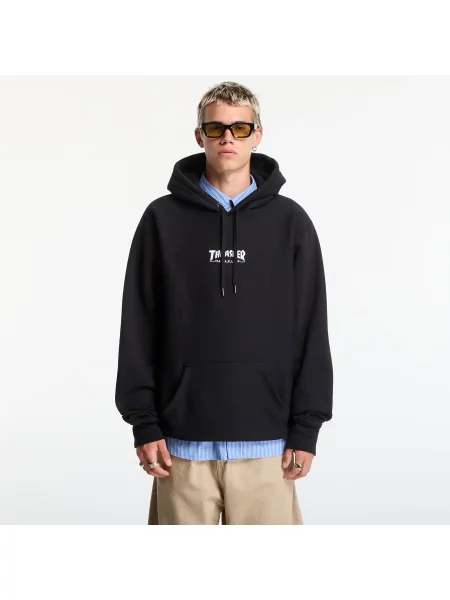 Izolat hanorac cu glugă Thrasher cu broderie negru