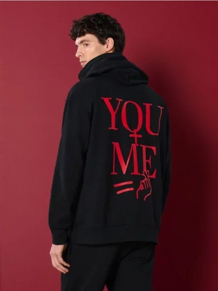 Sinsay Mikina s potiskem černá