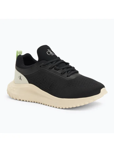 Calvin Klein női cipő Eva Runner Sock Mg Tech Mix fekete/pisztácia/fehér jade. Méret: 42 EU fehér