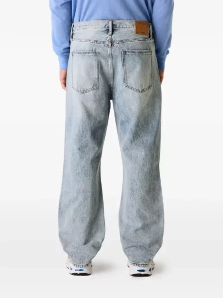 Široké džíny Other Matters Denim s oděrkami modré