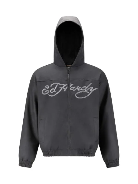 Ed Hardy Geacă de primăvară-toamnă Soaring Eagles gri / gri deschis negru