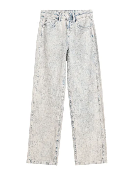 Bershka Jeans albastru deschis alb