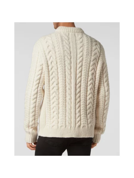 Sweter Philipp Plein wełniany biały