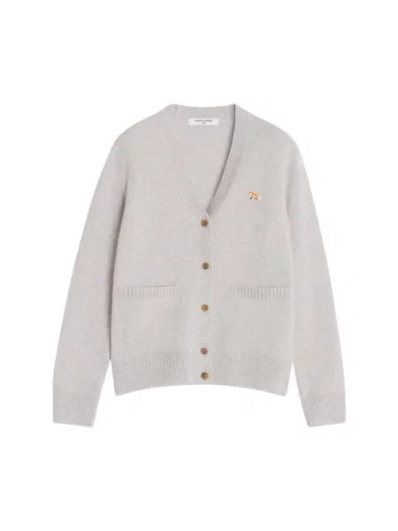Kardigan Maison Kitsune wełniany szary