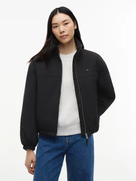 Tommy Jeans Geacă de primăvară-toamnă negru