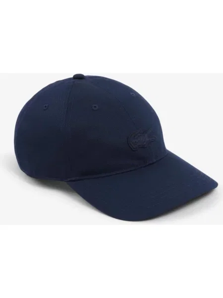 Czapka z daszkiem Lacoste Cotton Twill granatowa niebieska