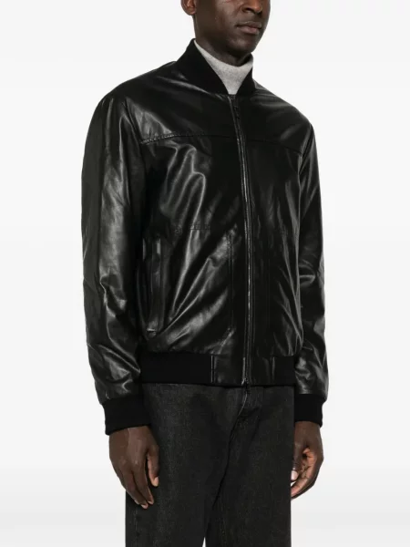 Geanta de piele Canali negru