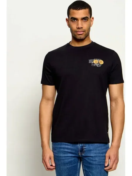 GUESS Tricou VACATION negru