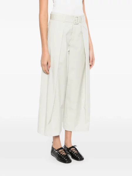 Cropp pantaloni Less cu picior lat verde