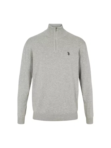 U.S. POLO ASSN. Svetr UMBRISON melír šedý