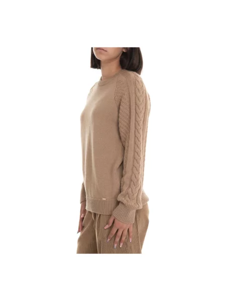 Sweter Fay wełniany brązowy