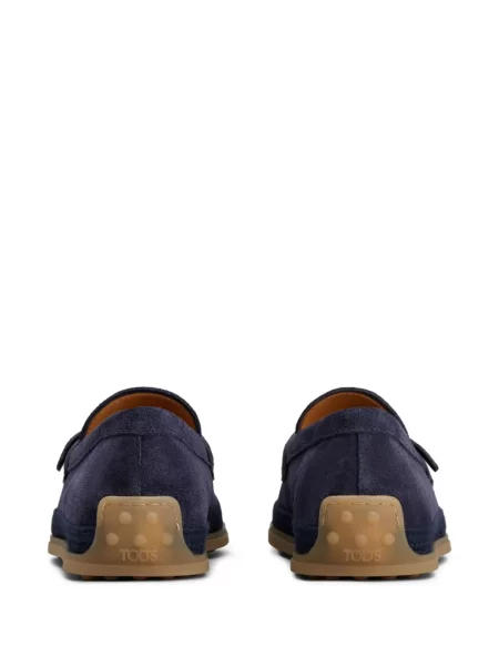 Велурени лоуфъри Tod's с катарама синьо