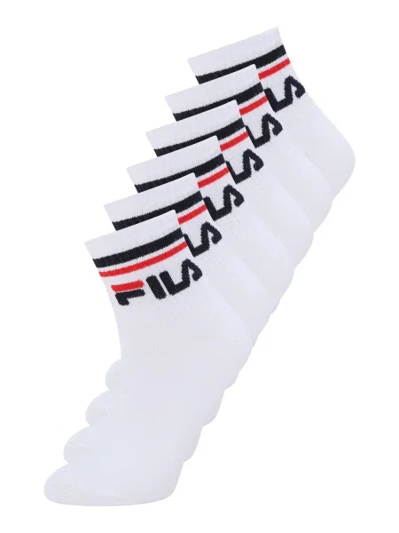 FILA Športové ponožky červená / čierna biela