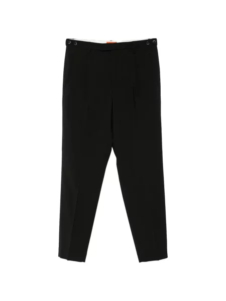 Kalhoty Barena s tropickým vzorem černé