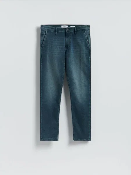 Reserved Blugi slim cu efect prespălat indigo jeans