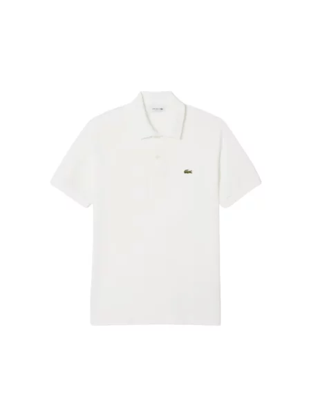 Koszulka polo o kroju regular fit z mieszanki bawełny Lacoste biała