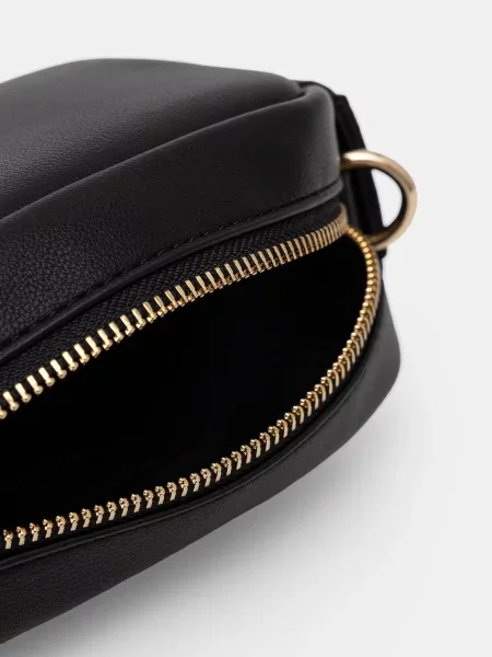 Tommy Hilfiger чанта crossbody дамска от имитация на кожа черно
