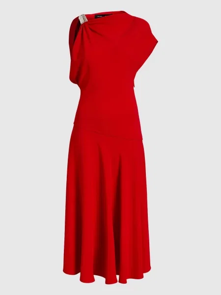 Платье миди Proenza Schouler красное
