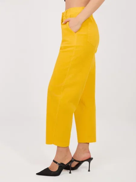 Pantaloni Rue Paris de catifea negru