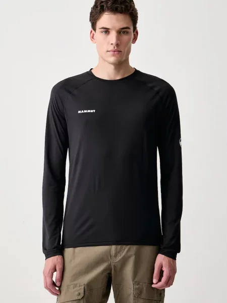 Tricou cu mânecă lungă Mammut negru