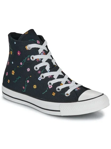 Pantofi Converse cu model floral negru