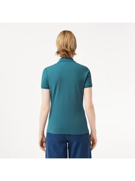 Lacoste Koszulka Polo Z Elastycznej Bawełny Slim Fit niebieski