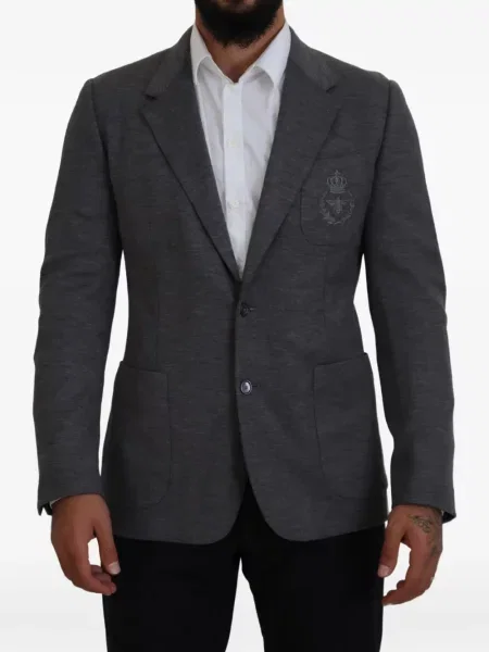 Sacou Dolce & Gabbana cu broderie de lână gri