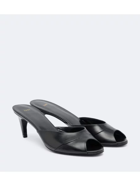 Papuci tip mules Jude din piele negru