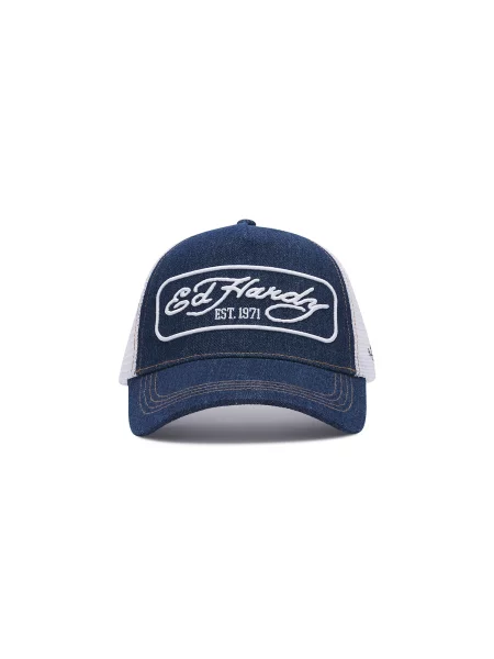 Ed Hardy Čiapka indigo biela