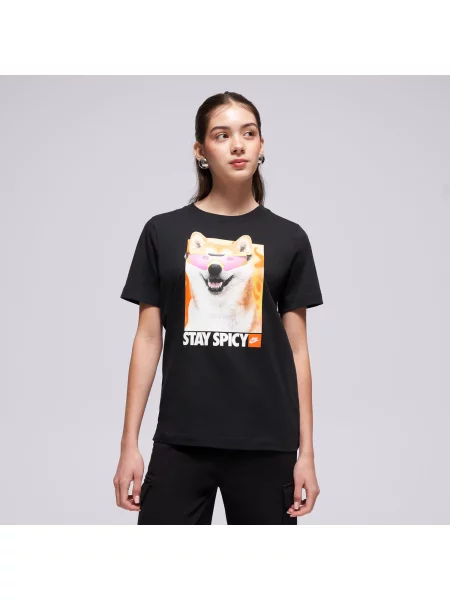 Nike T-Shirt K Nsw Tee Photo Shiba Girl czarna