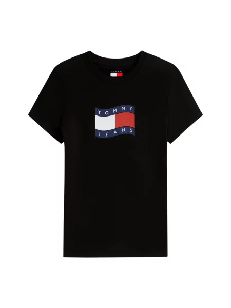 Koszulka Tommy Hilfiger Jeans czarna