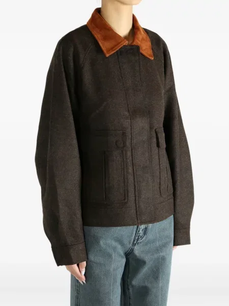 Kołnierzykowy kurtka Atelier New York brązowa