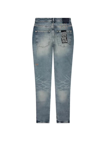 Skinny jeansy skinny Ksubi niebieskie