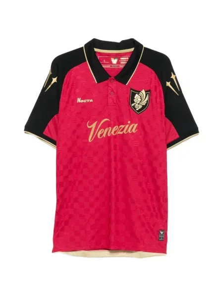 Tricou polo Venezia Fc în carouri cu autograf roșu