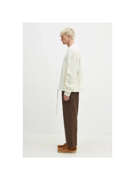 A-COLD-WALL* bluza Shroud Crewneck z aplikacją beżowy