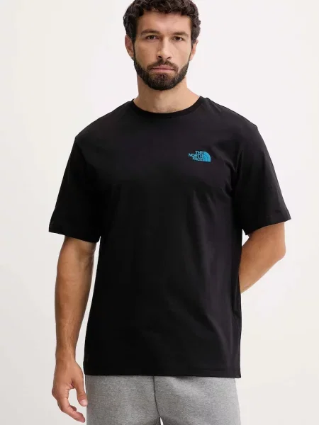 Тениска The North Face с принт черно