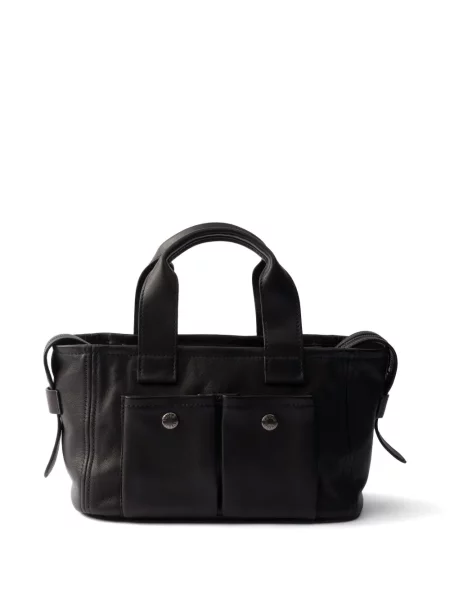 Geantă shopper Prada din piele negru